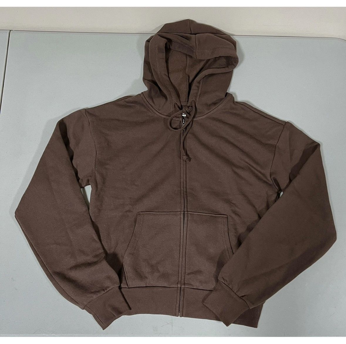 Japanese Brand Brown Solid Zipper Sweater Sweatshirt Hoodie Outerwear XS 🤎 Size XS / US 0-2 / IT 36-38 - 3 Thumbnail