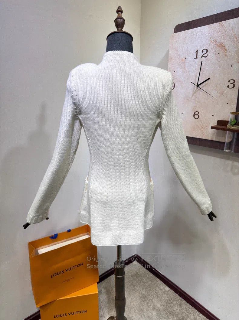 Other Fendi Ivory Relief Knit Cardigan Size S / US 4 / IT 40 - 2 Thumbnail