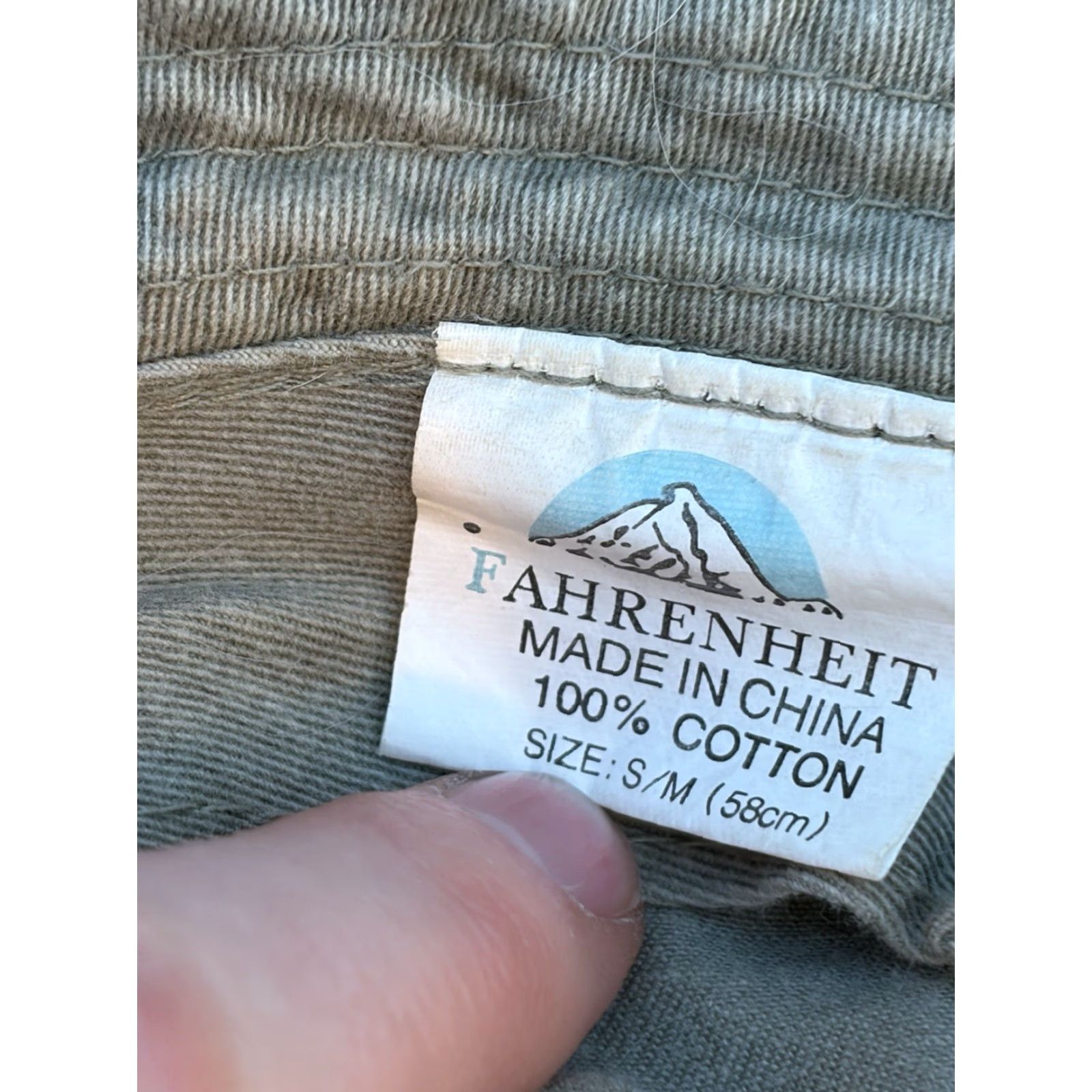 Vintage VINTAGE Y2K Bucket Hat Fahrenheit Palm Tree Khaki Small/Medium Men 90s Capstone Vintage Size ONE SIZE - 6 Thumbnail