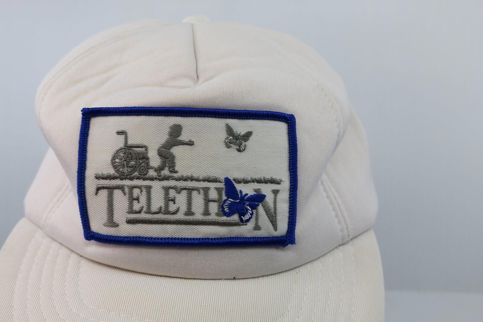 Other Vintage White Telethon kids funds cap rare Size ONE SIZE - 8 Thumbnail