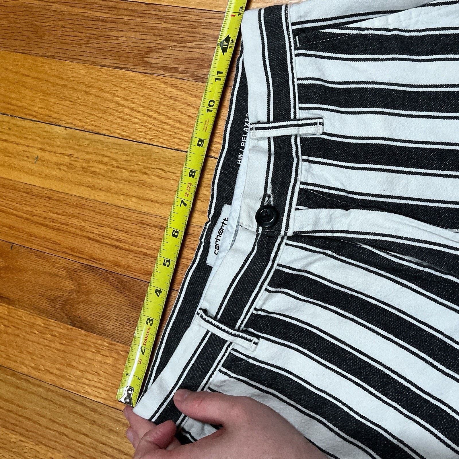 Carhartt Wip Carhartt WIP Cardony Pant Womens Black White Striped 26x27 Size 26" / US 2 / IT 38 - 5 Thumbnail