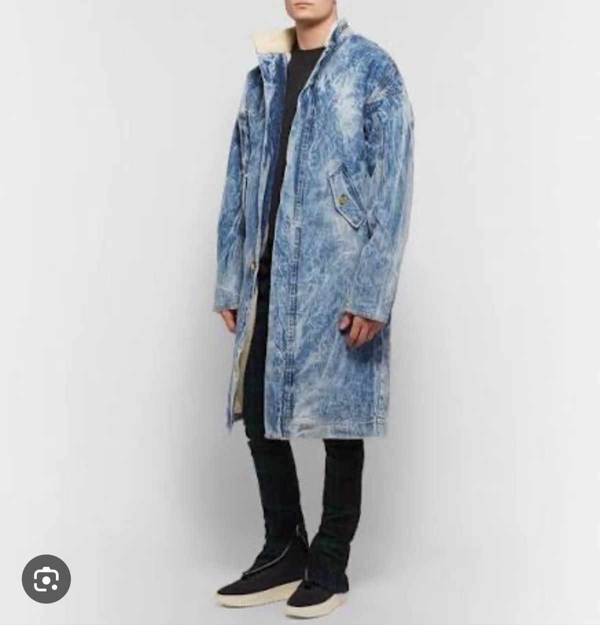 Fear of God Fear of God Selvedge Denim Holy Water Alpaca Deck Coat