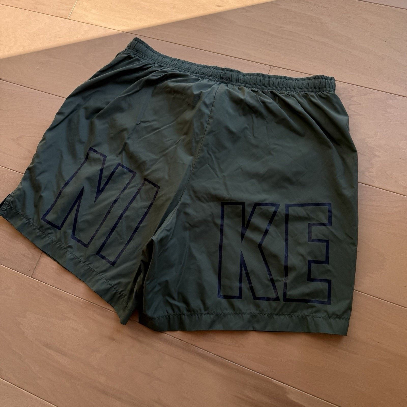 Nike × Vintage Vintage Nike Swim Trunks XL Green 90s Sportswear Lined Short Size US 34 / EU 50 - 7 Thumbnail