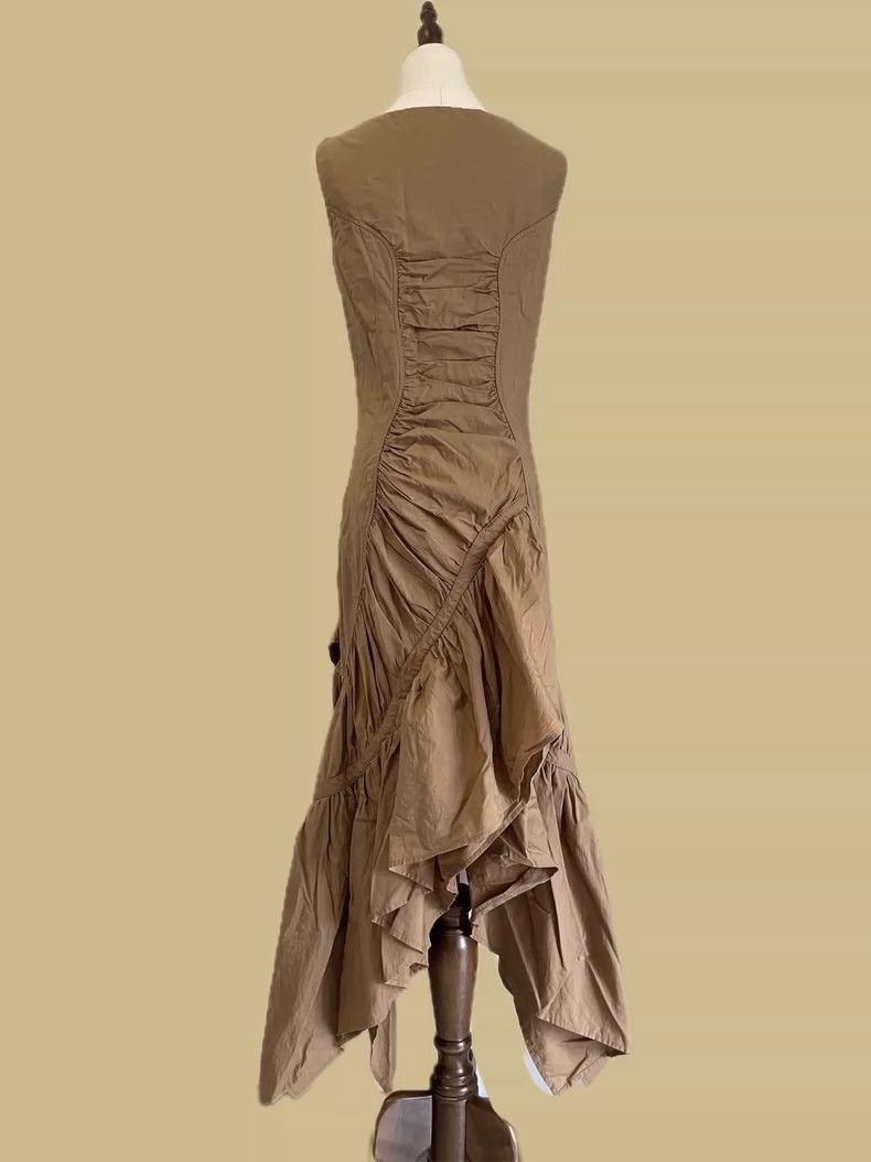 Issey Miyake Issey Miyake Brown dress Size L / US 10 / IT 46 - 6 Thumbnail