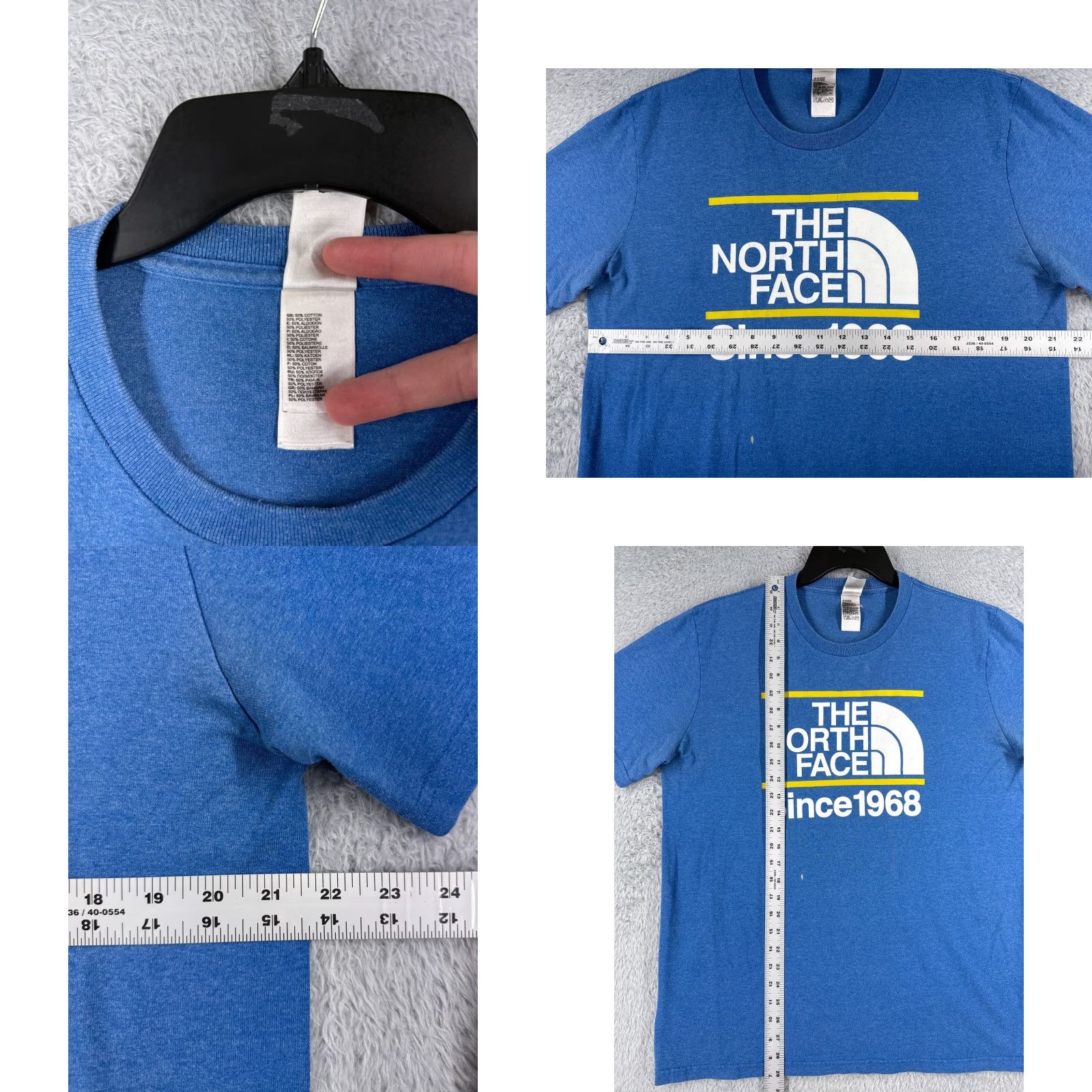 The North Face The North Face Shirt Men Large Blue Short Sleeve Crew Neck 100% Cotton READ ME Size US L / EU 52-54 / 3 - 8 Thumbnail