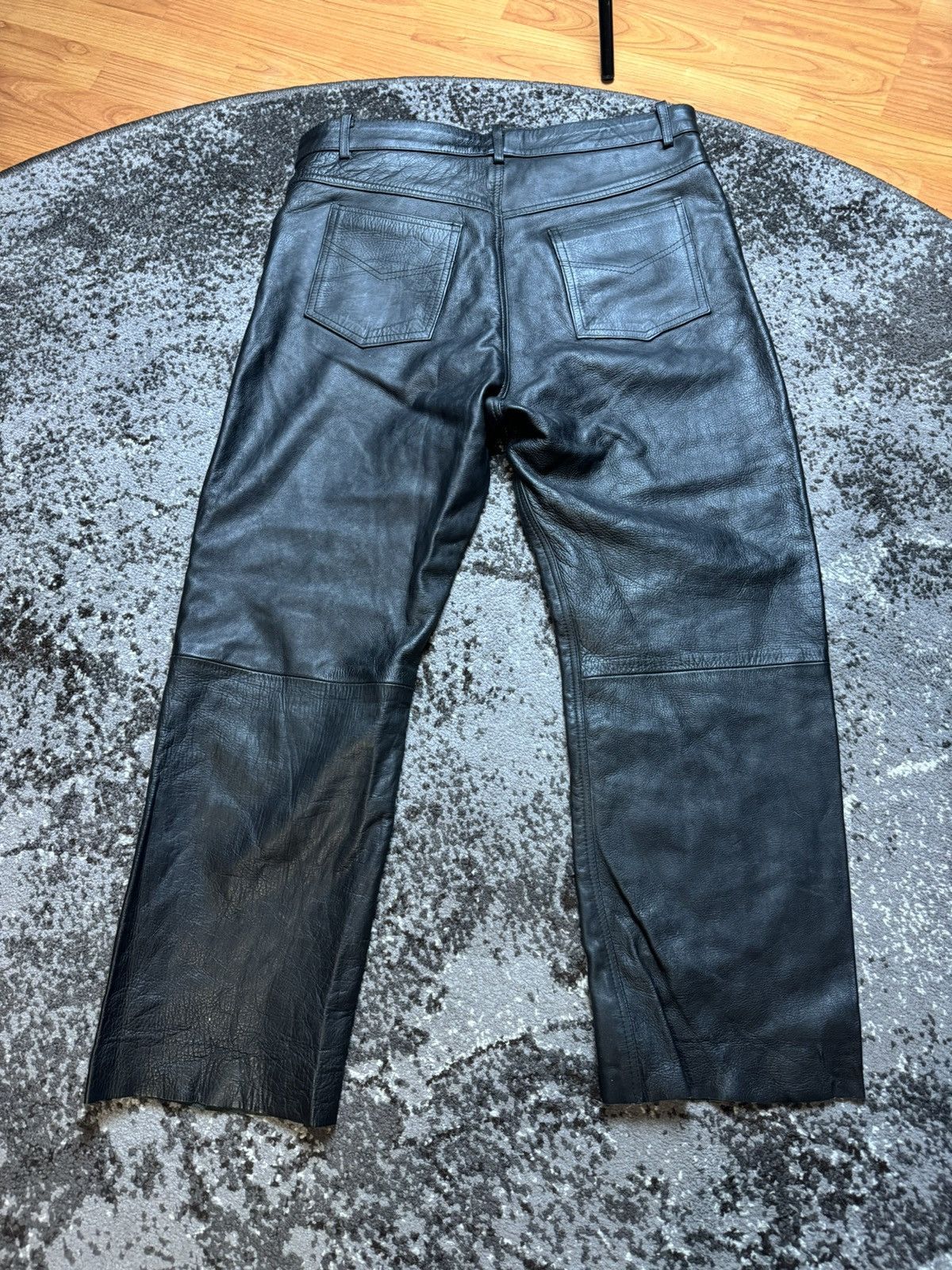 Genuine Leather × Vintage Avantgarde Leather Bikers Spirit Motors Opium Vintage Y2K Size US 35 - 12 Thumbnail