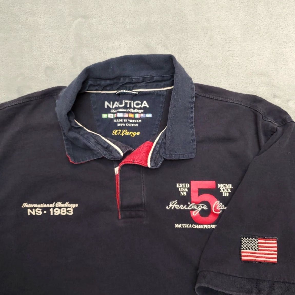 Nautica Nautica Shirt Mens XL Blue Polo International Challenge Heritage Classic Sailing Size US XL / EU 56 / 4 - 5 Thumbnail