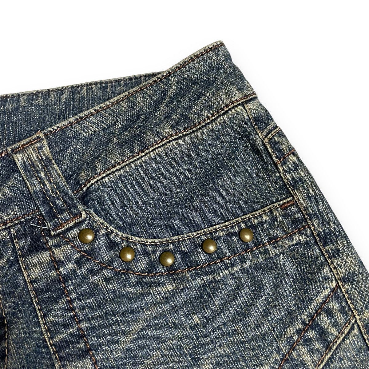 If Six Was Nine 🇯🇵 VINTAGE LUIS CHANTANT FLARE DENIM PANTS Size US 30 / EU 46 - 7 Thumbnail