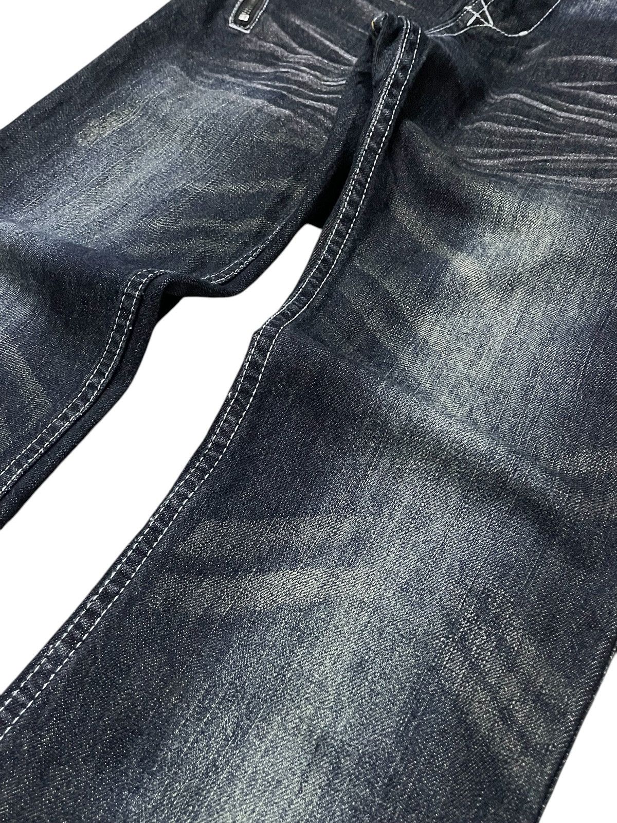 If Six Was Nine × Le Grande Bleu (L.G.B.) × semanticdesign Semantic Design Japan Multi Zipper Slant Pocket Flared Jeans Size US 30 / EU 46 - 6 Thumbnail
