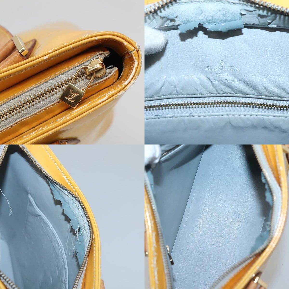 Louis Vuitton LOUIS VUITTON Monogram Vernis Houston Hand Bag Gris M91053 Size ONE SIZE - 11 Thumbnail