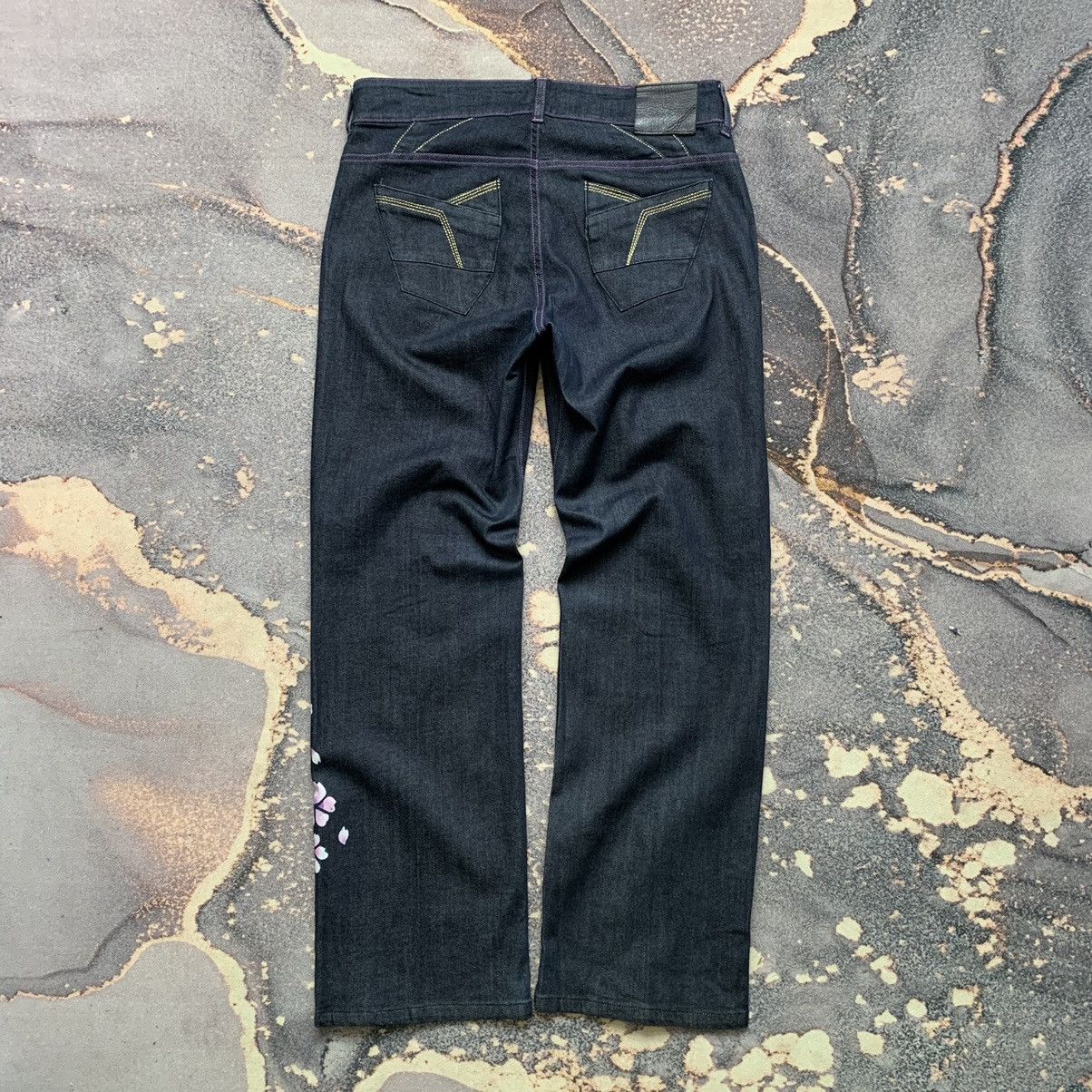 Japanese Brand Sick Toyoaki Kuwayama Sakura Hand painted Jeans Size US 31 - 3 Thumbnail