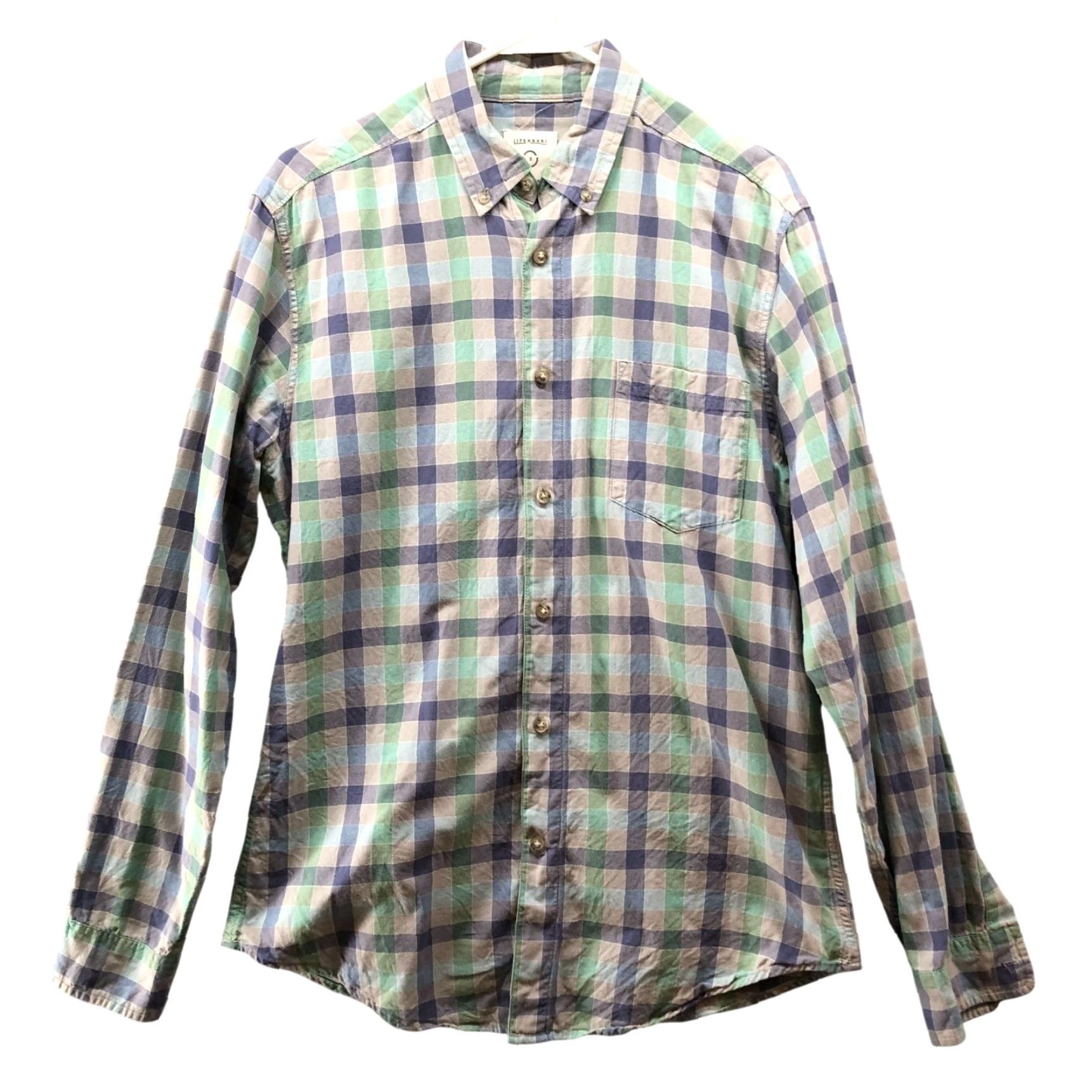 Haggar Haggar Button Down Shirt Men S Green Blue Plaid Long Sleeve Organic Cotton Life Khaki Shirt Casual Mens S Body Size US S / EU 44-46 / 1 - 2 Thumbnail