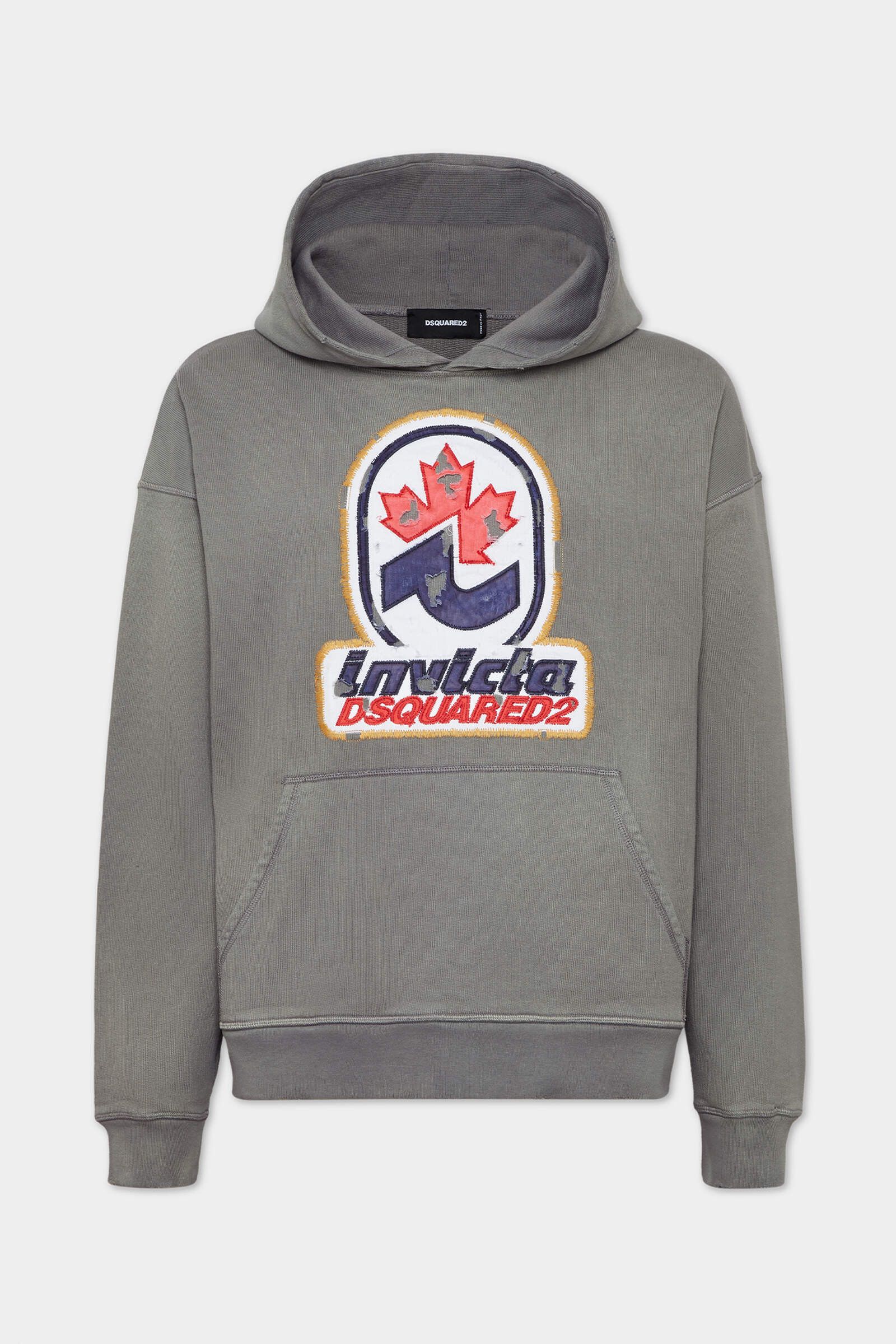 Dsquared2 o1mle0126 Destroyed Invicta Loose Fit Hoodie in Dark Gray Size US S / EU 44-46 / 1 - 1 Thumbnail