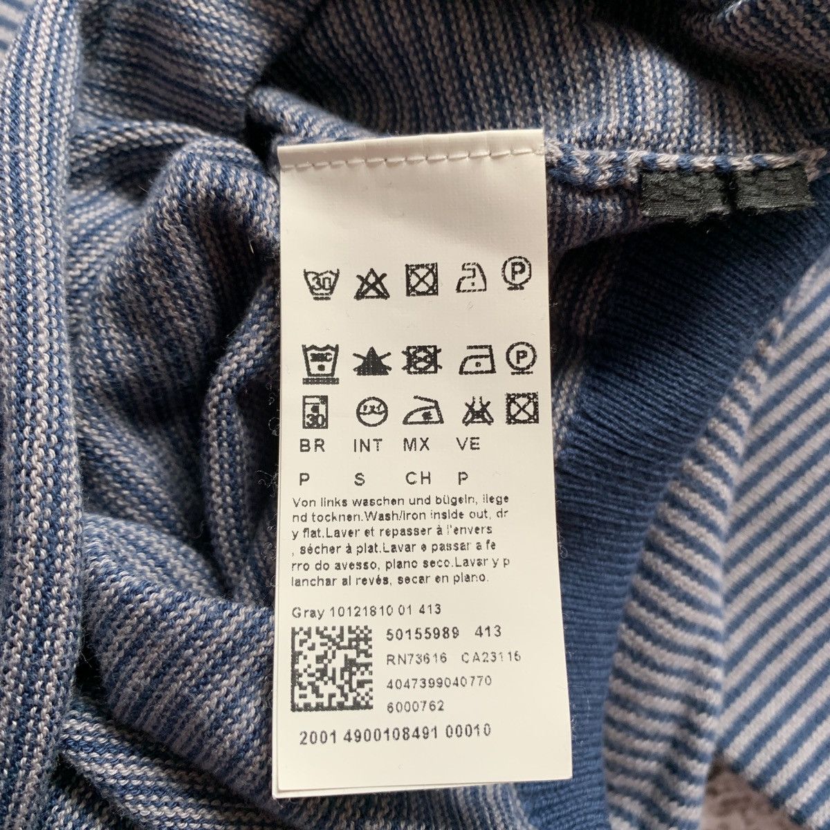 Hugo Boss Hugo Boss Sweater Cotton Striped Blue&Gray Slim Fit Designer Size US S / EU 44-46 / 1 - 7 Thumbnail