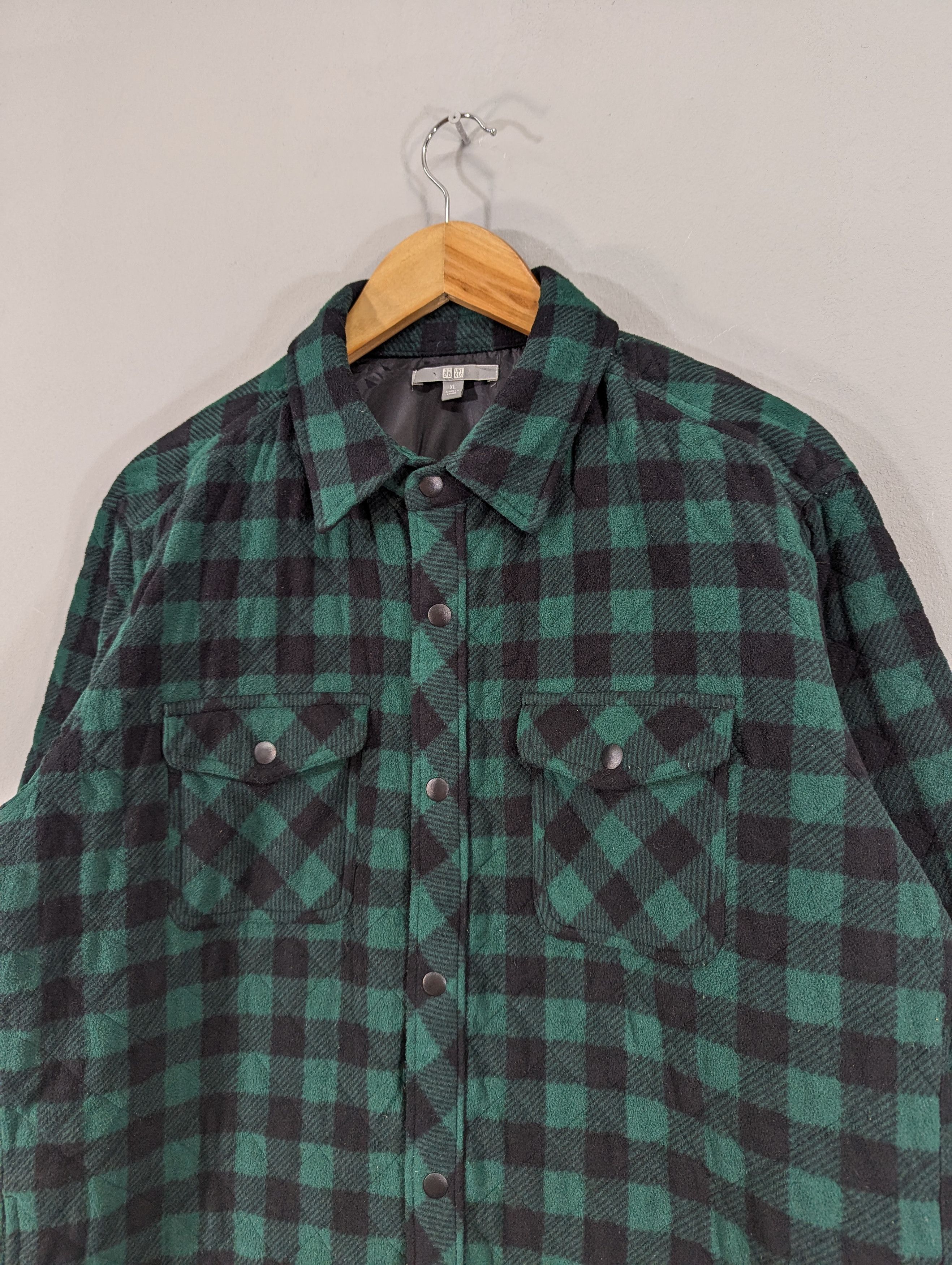 Flannel Uniqlo Quilted Checkered Box Flannel Jacket Size US XL / EU 56 / 4 - 6 Thumbnail