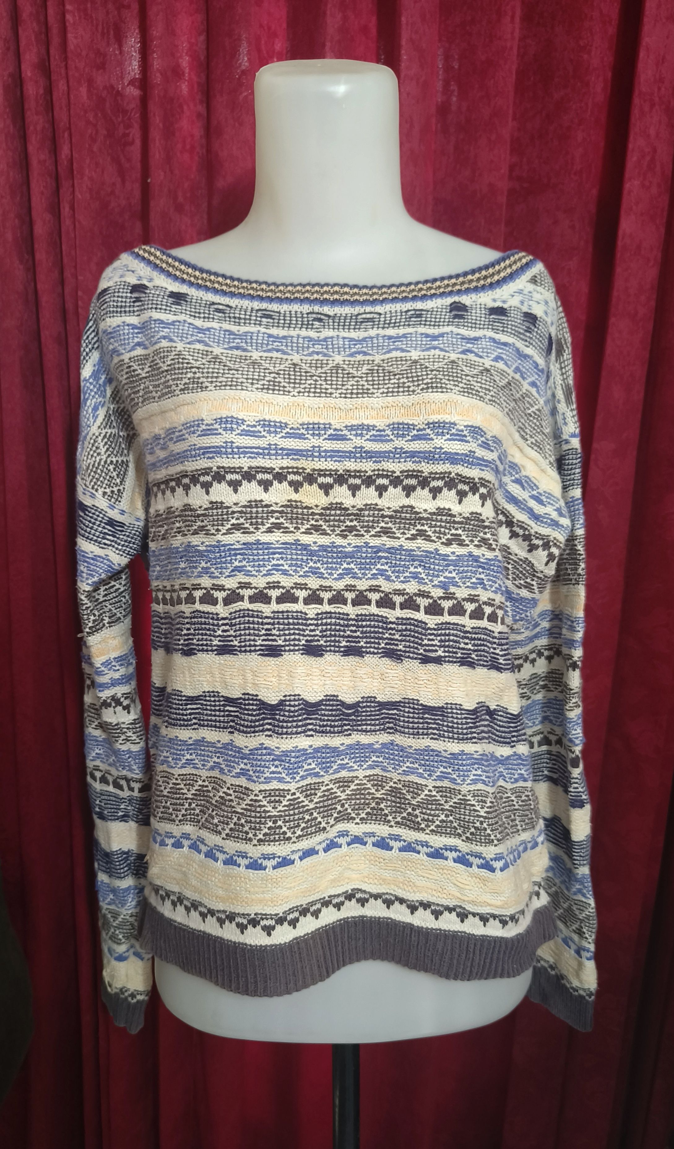 Other Vintage 90s TIGER LILY Women's Ethnic Striped Knit Sweater Size L / US 10 / IT 46 - 7 Thumbnail
