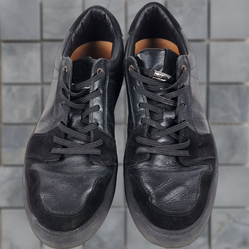 Greats GREATS The Court Leather Sneaker Men Size 10 Black Made in Italy Margom Size US 11 / EU 44 - 1 Thumbnail