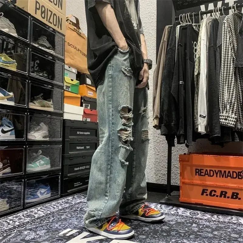 Japanese Brand × Jean Torn Holes Broken Jeans Size US 29 - 3 Thumbnail