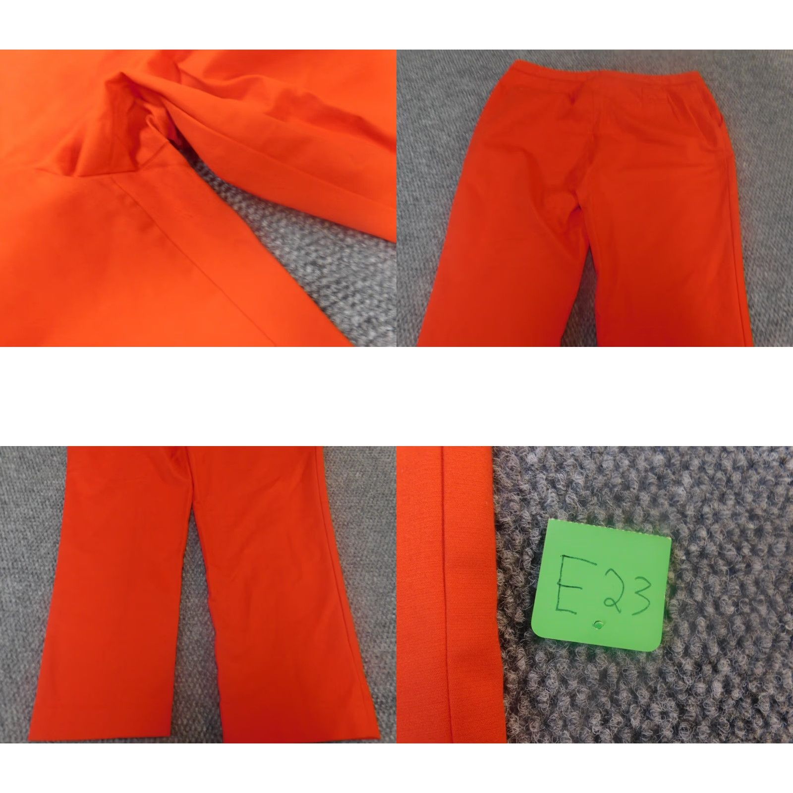 Vintage susina Womens Pants 12 Orange Straight Classic Pants Women Regular 12 Orange Knit Cotton Spandex Straight Leg 25in Inseam Dress Pants Casual Size 24" / US 00 / IT 34 - 8 Thumbnail