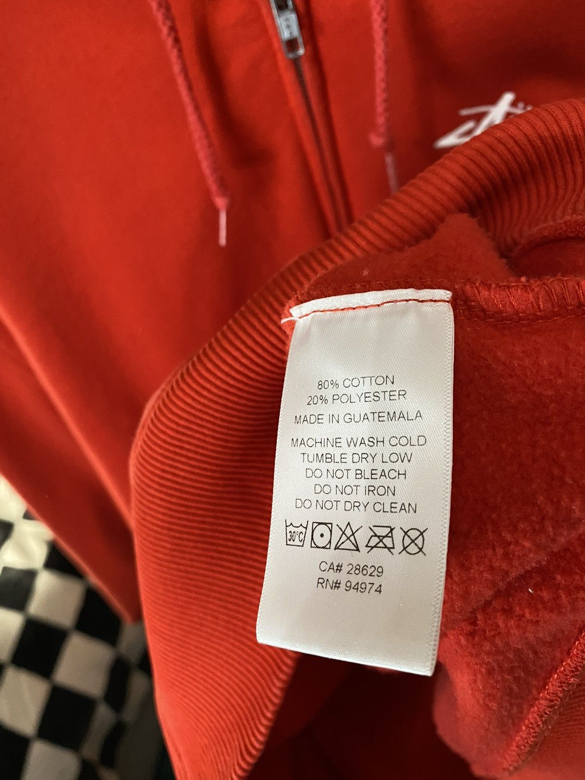 Dover Street Market × Stussy $118 DSM CHILI RED STUSSY WORLD TOUR HOODIE Size US XL / EU 56 / 4 - 6 Thumbnail
