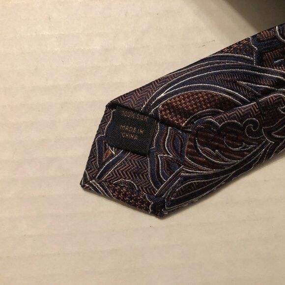 Jos. A. Bank jos.a.bank men's new brown silk tie 3 1/4" X 60" Size ONE SIZE - 5 Thumbnail