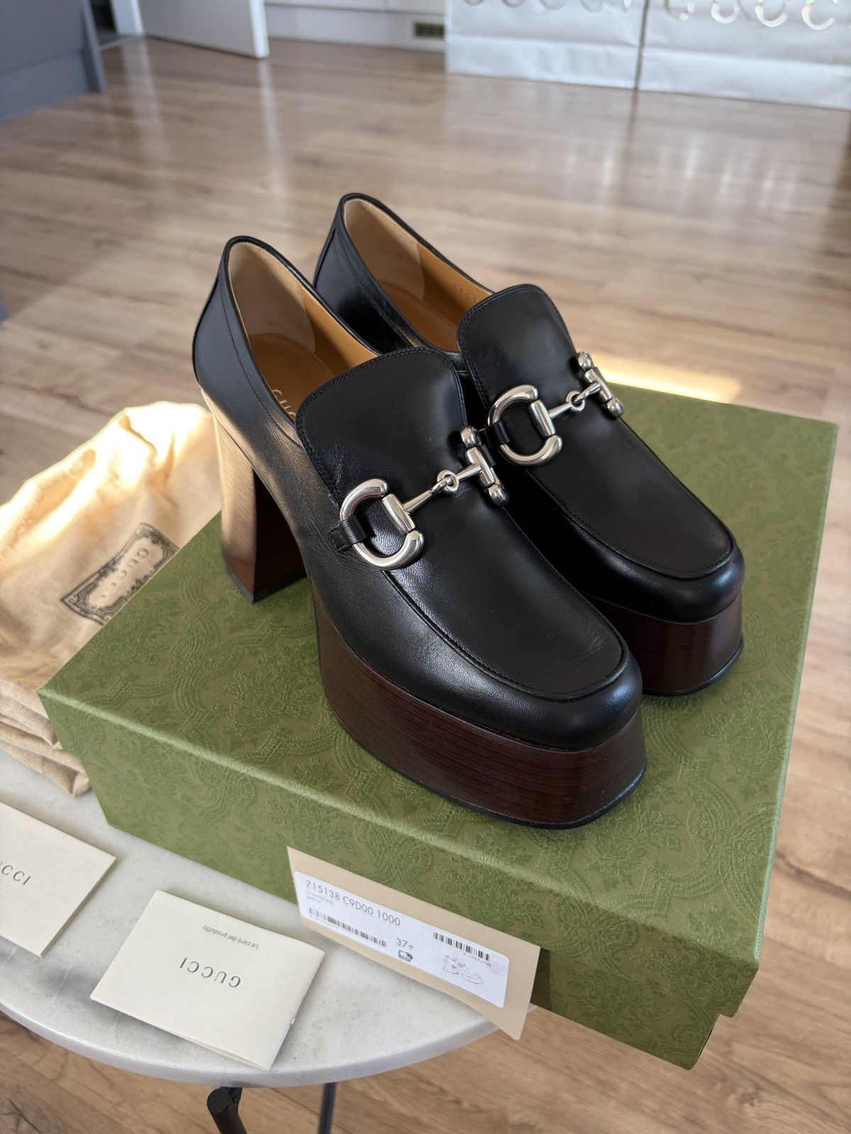 Gucci Gucci platform horsebit loafer blac Size US 7.5 / IT 37.5 - 5 Thumbnail