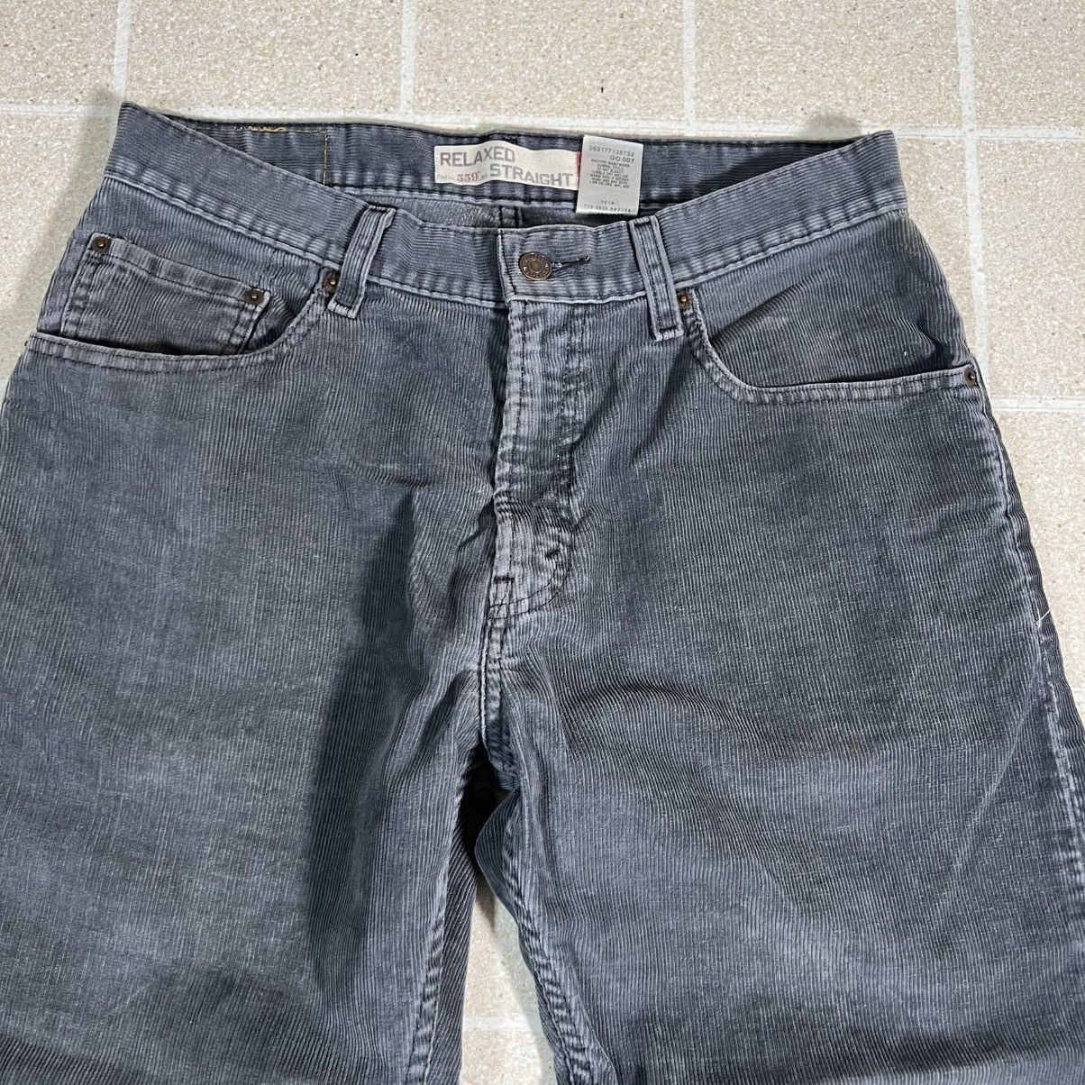 Levi's Levi’s 559 Corduroy Pants 33xx32 Gray Relaxed Straight Y2K Size US 33 - 6 Thumbnail