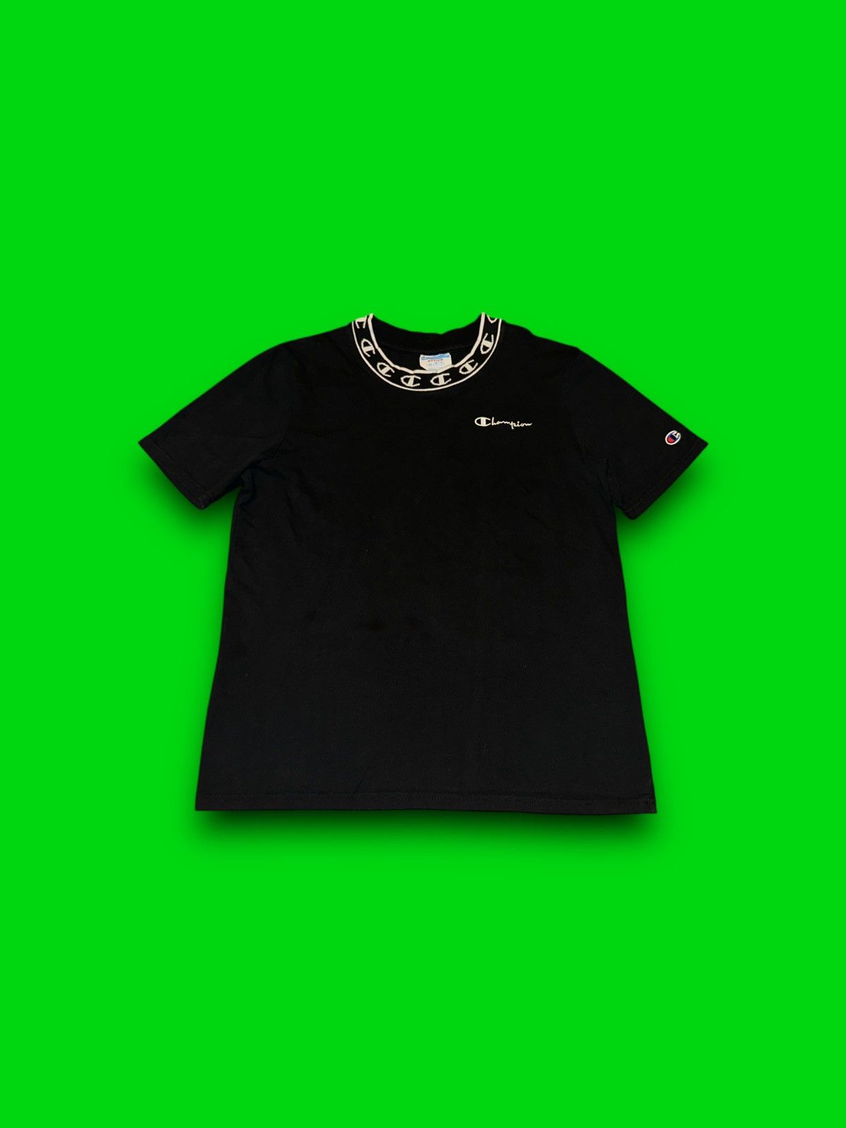 Champion Champion ribbed collar embroidered t-shirt black medium Size US M / EU 48-50 / 2 - 2 Thumbnail