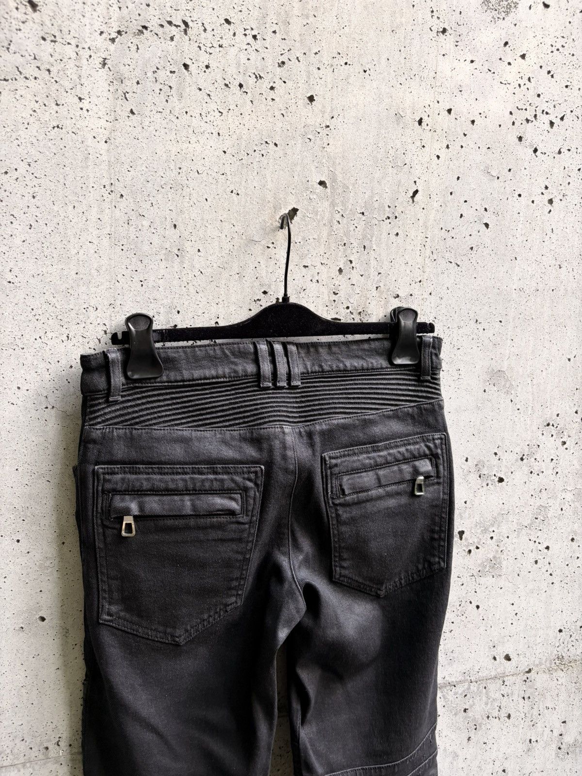 Balmain Balmain H&M Runway Waxed Biker Denim jeans Size US 30 / EU 46 - 5 Thumbnail