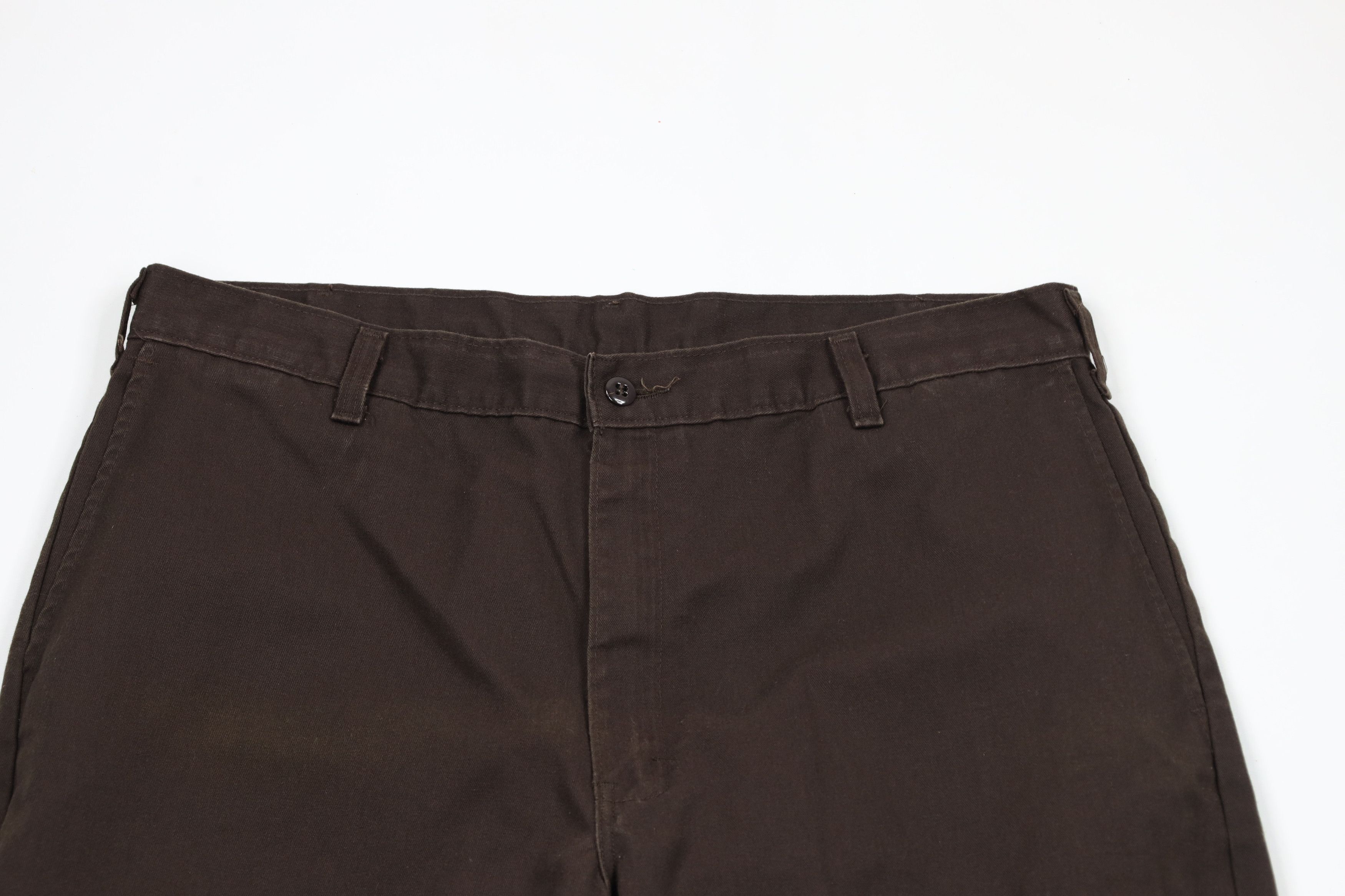 Dickies × Vintage Vintage Dickies Spell Out Double Knee Wide Leg Pants Brown Size 36" / US 14 / IT 50 - 2 Thumbnail