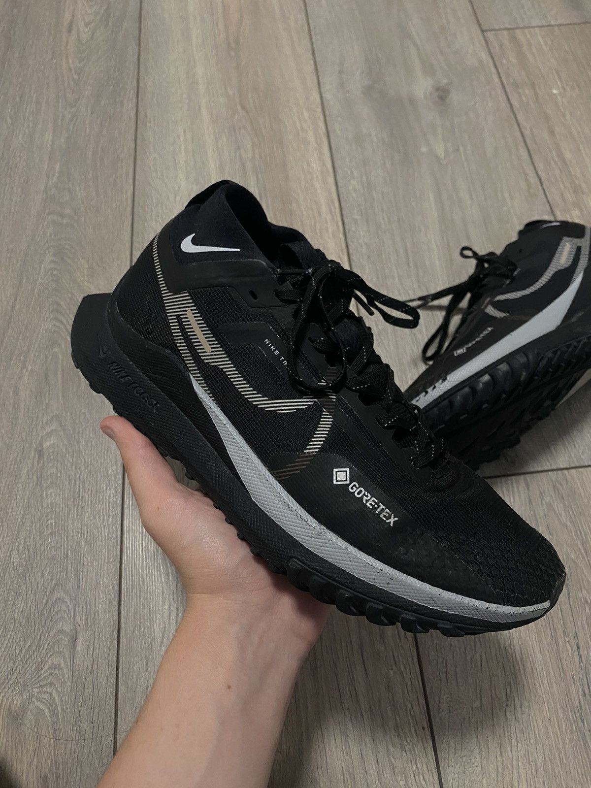 Goretex × Nike Sneakers Nike React Pegasus Trail 4 Gore Tex Black Size US 9.5 / EU 42-43 - 2 Thumbnail