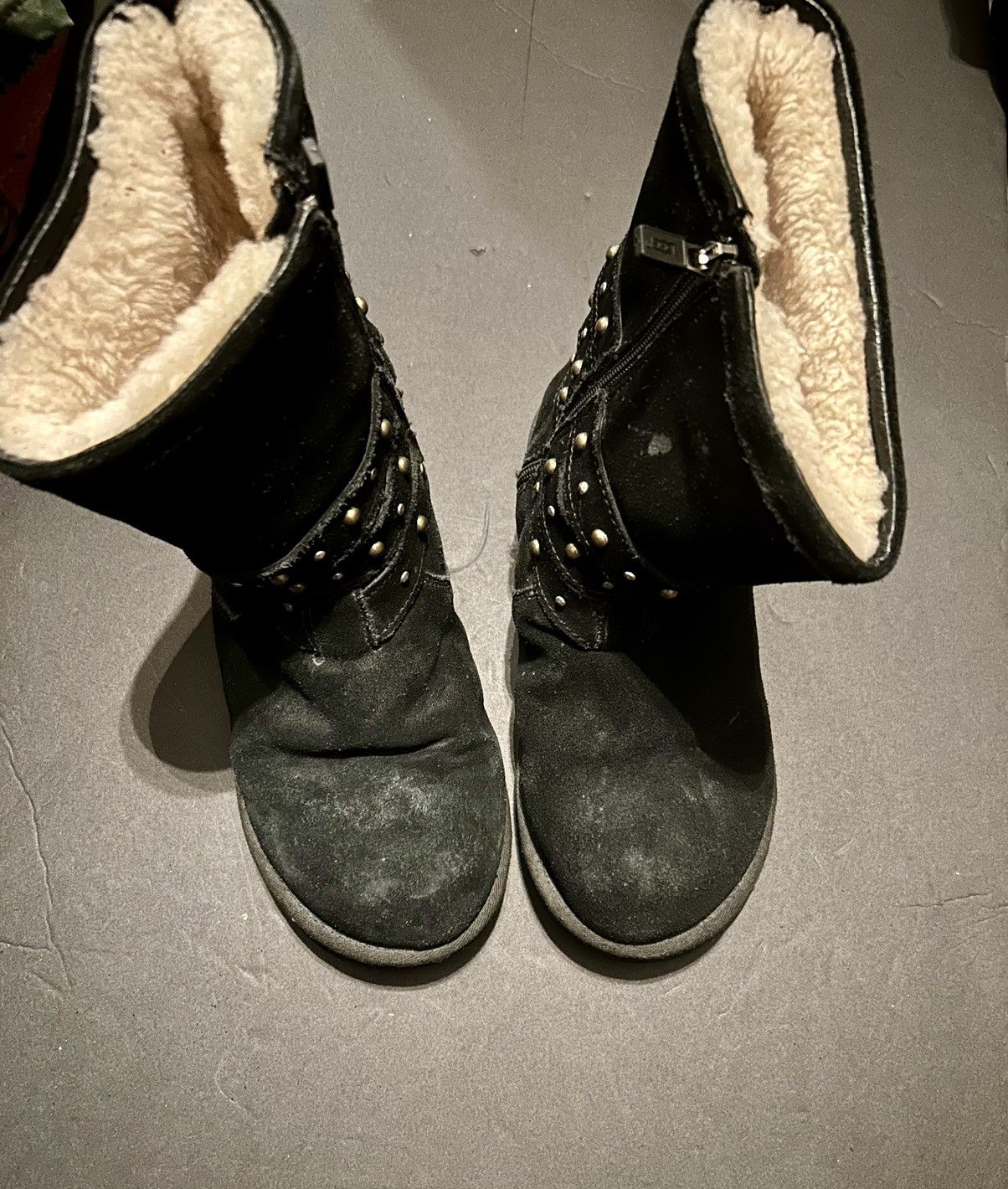 Ugg Ugg suede bootie with gold accents Size US 6 / IT 36 - 1 Thumbnail