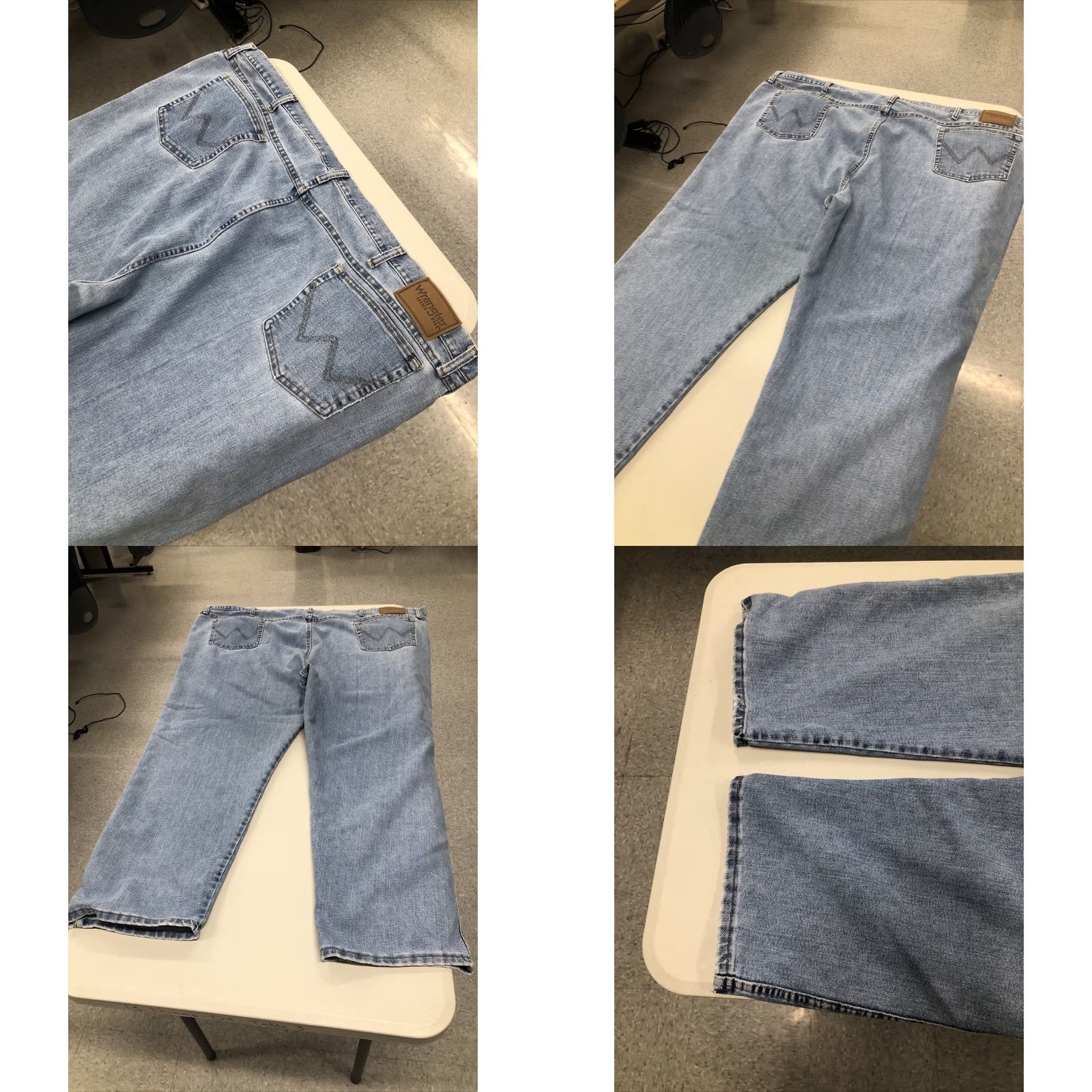 Wrangler Wrangler Jeans Mens 52x29 Regular Straight Cotton Classic Blue Denim Rugged Wear 90s Western Cowboy USA Streetwear 5-Pocket Mens Regular Jeans Size US 36 / EU 52 - 8 Thumbnail