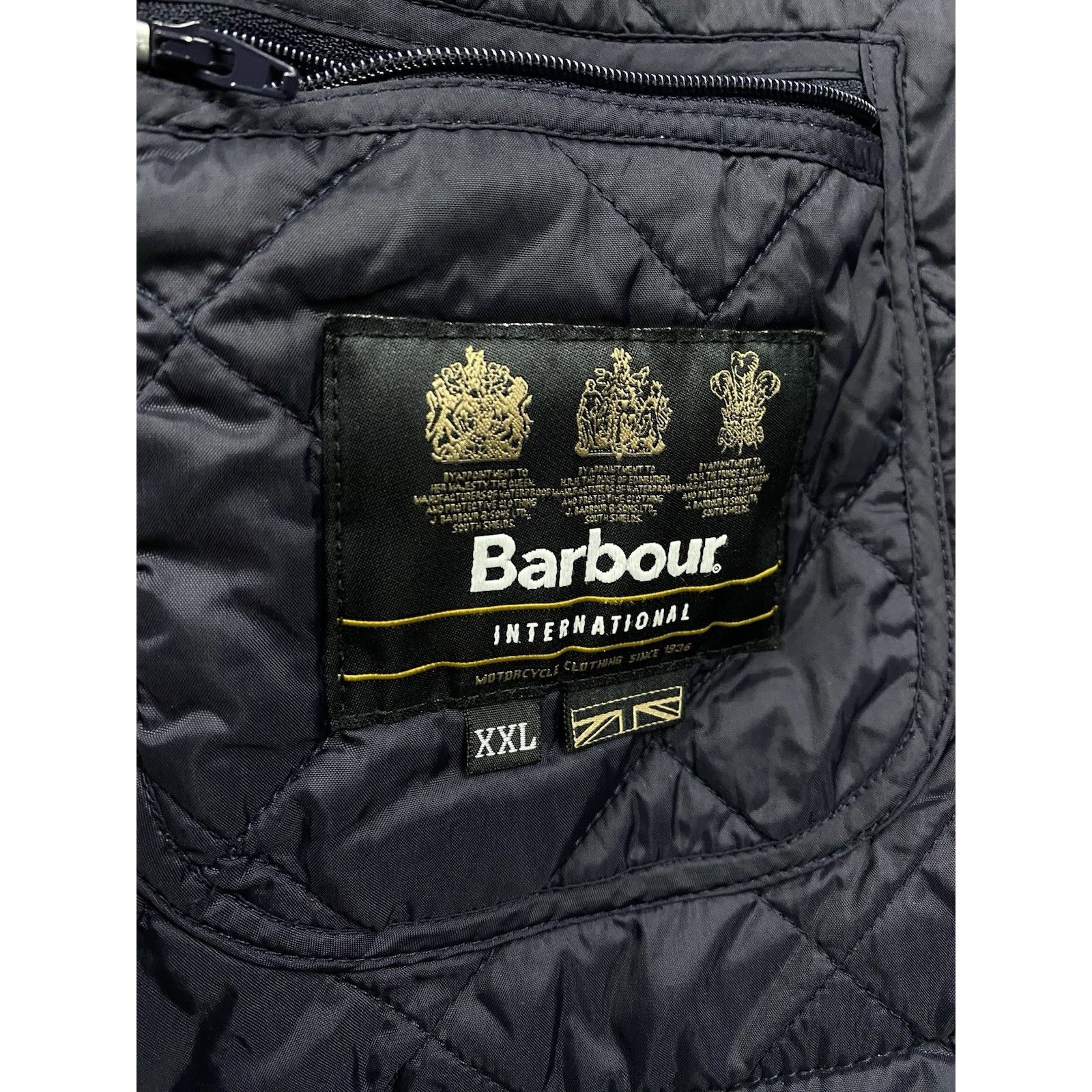Barbour Barbour International Quilt Flyer Men's Blue Quilted Jacket Size US XXL / EU 58 / 5 - 13 Thumbnail