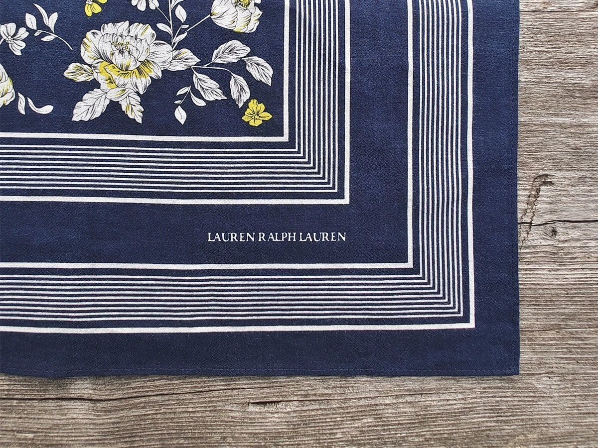 Ralph Lauren INDIGO Printed Bandana COTTON Green Scarf handkerchief Size ONE SIZE - 9 Thumbnail