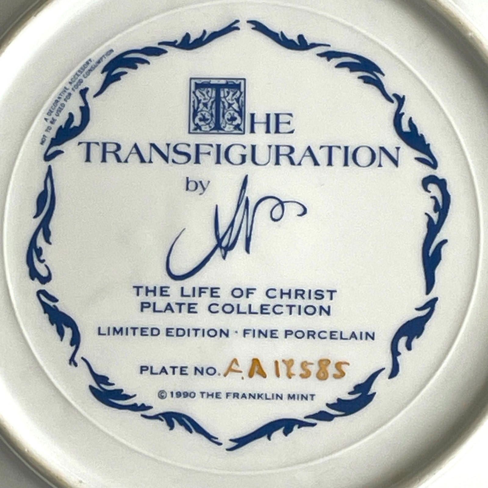Other Franklin Mint Transfiguration Plate 1990 A17575 Porcelain Size ONE SIZE - 3 Thumbnail