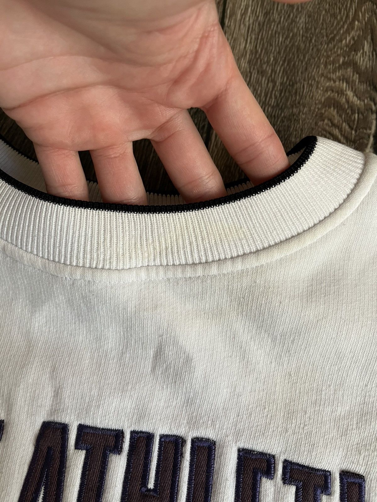 Nike × Vintage Y2K 1990s Nike Athletic Logo Boxy Fit Vintage Sweatshirt Size US XL / EU 56 / 4 - 4 Thumbnail