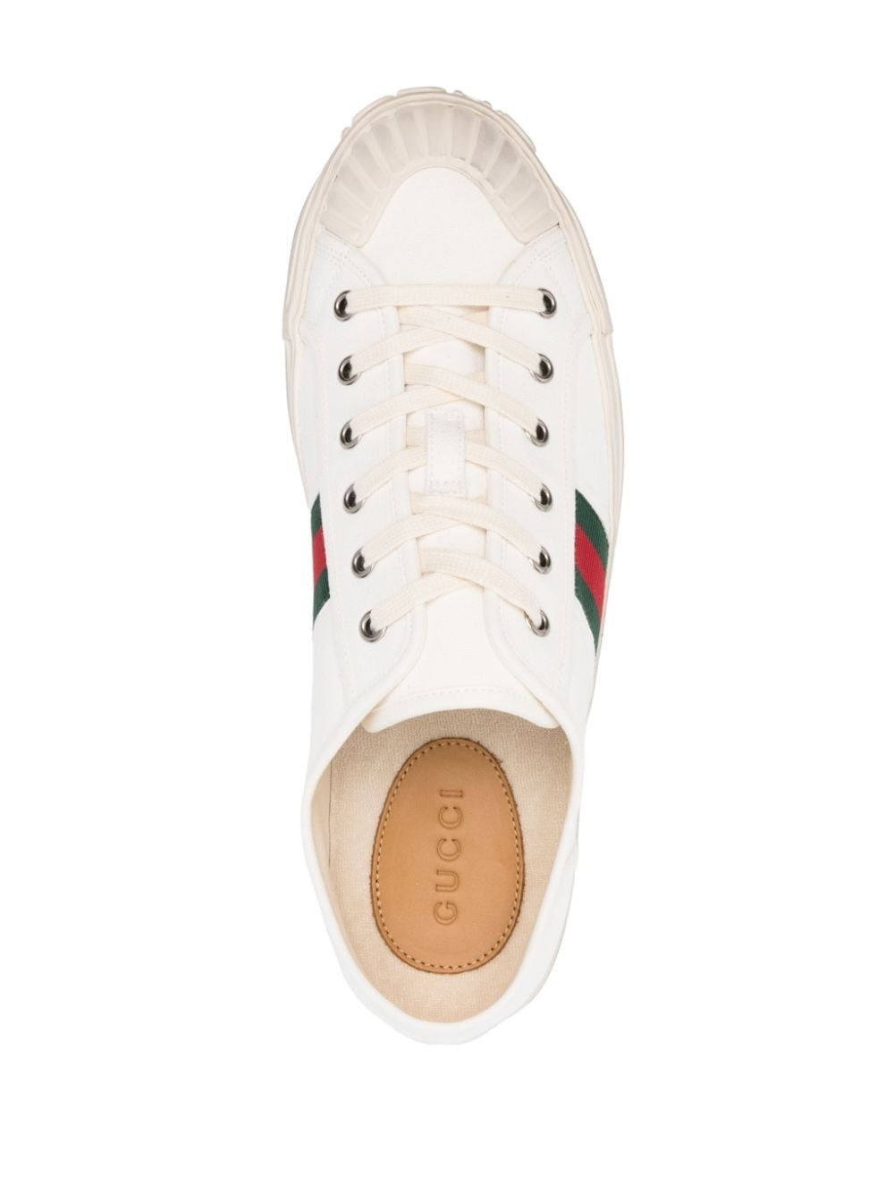 Gucci o1loc1c0625 Web-Trim Sneakers in White Size US 8.5 / EU 41-42 - 4 Thumbnail