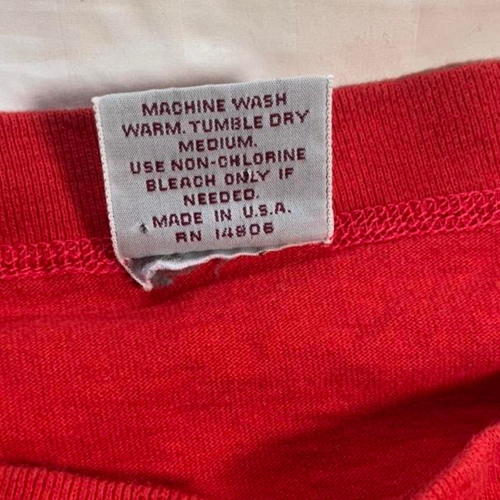 Carhartt 90s blank tee shirt red Size US M / EU 48-50 / 2 - 2 Thumbnail
