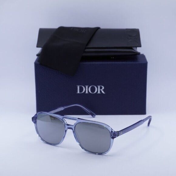 Dior Dior INDIOR N1I 80A4 Sunglasses Transparent Blue Square Size ONE SIZE - 9 Thumbnail