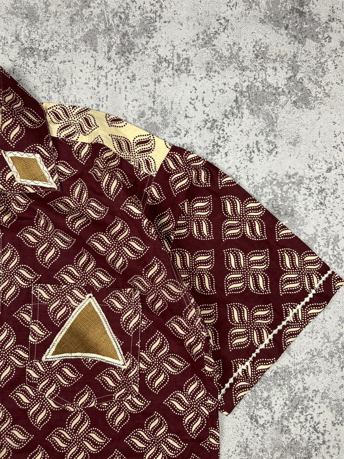 Vintage Handmade African Wax Print Shirt USA Buttons Size US XL / EU 56 / 4 - 5 Thumbnail