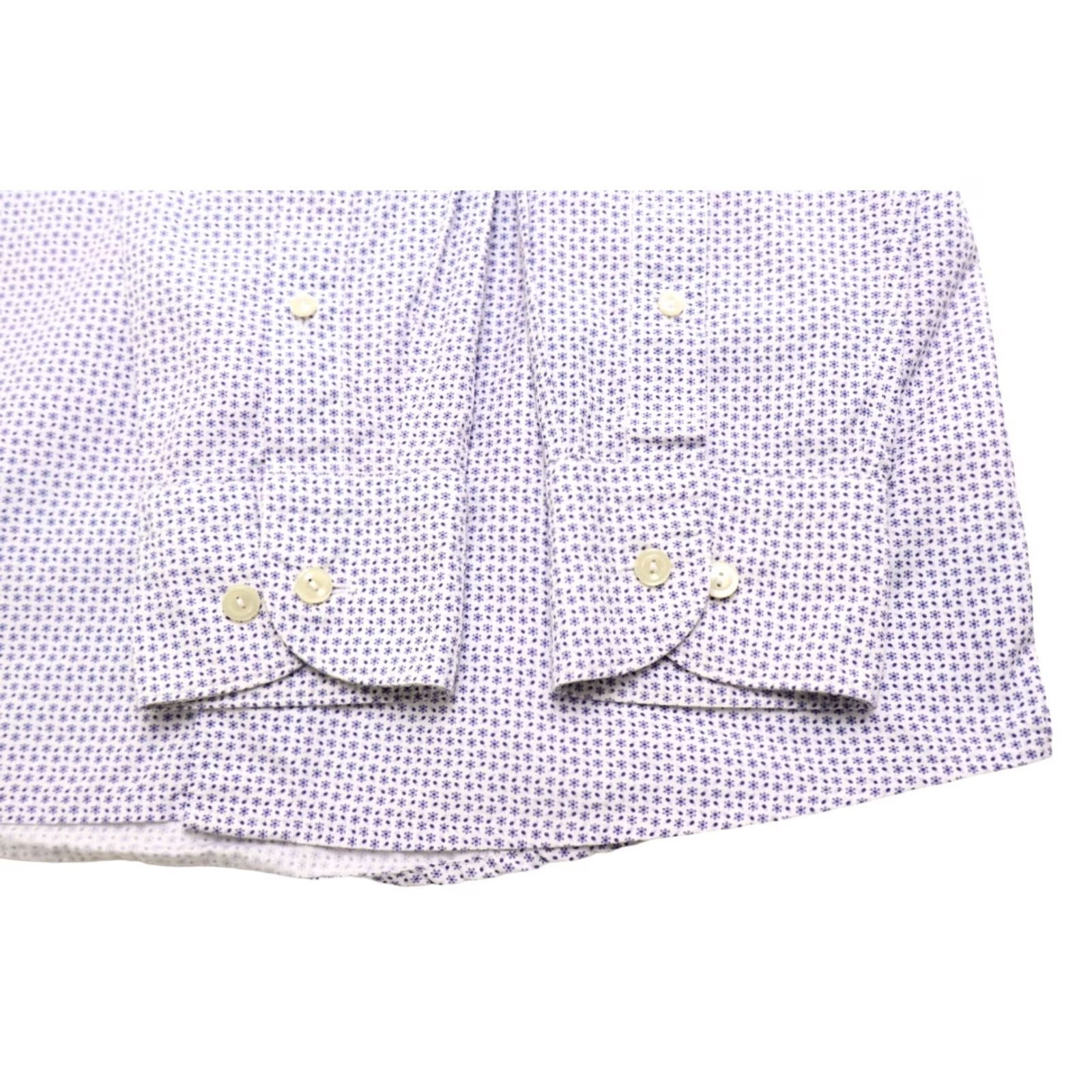 Eton Eton Poplin Slim Shirt Men's SMALL Button Up Patterned Cutaway Neck Size US S / EU 44-46 / 1 - 5 Thumbnail