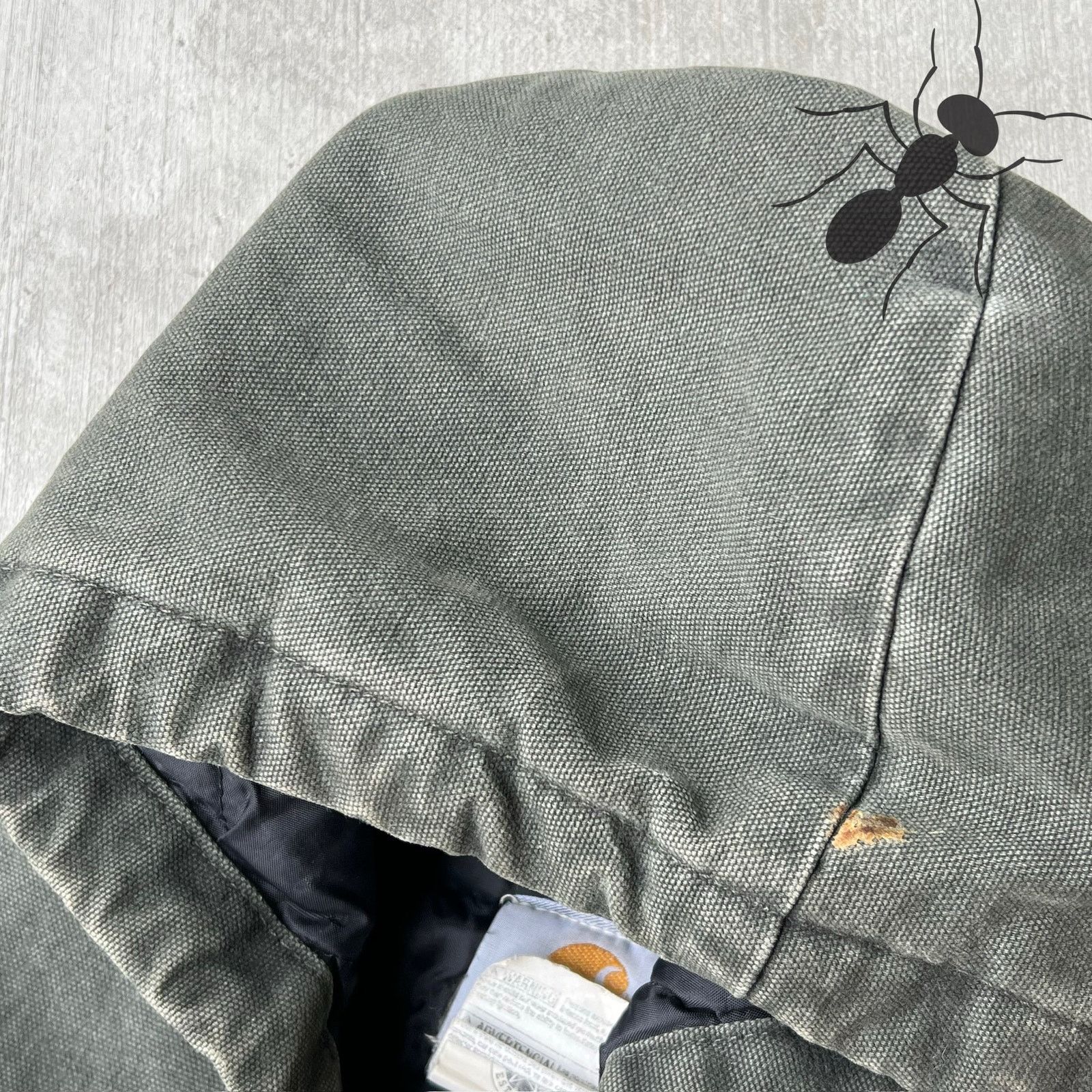 Carhartt × Vintage Carhartt YOUTH Y06 MOS green hooded work wear jacket Size US L / EU 52-54 / 3 - 6 Thumbnail