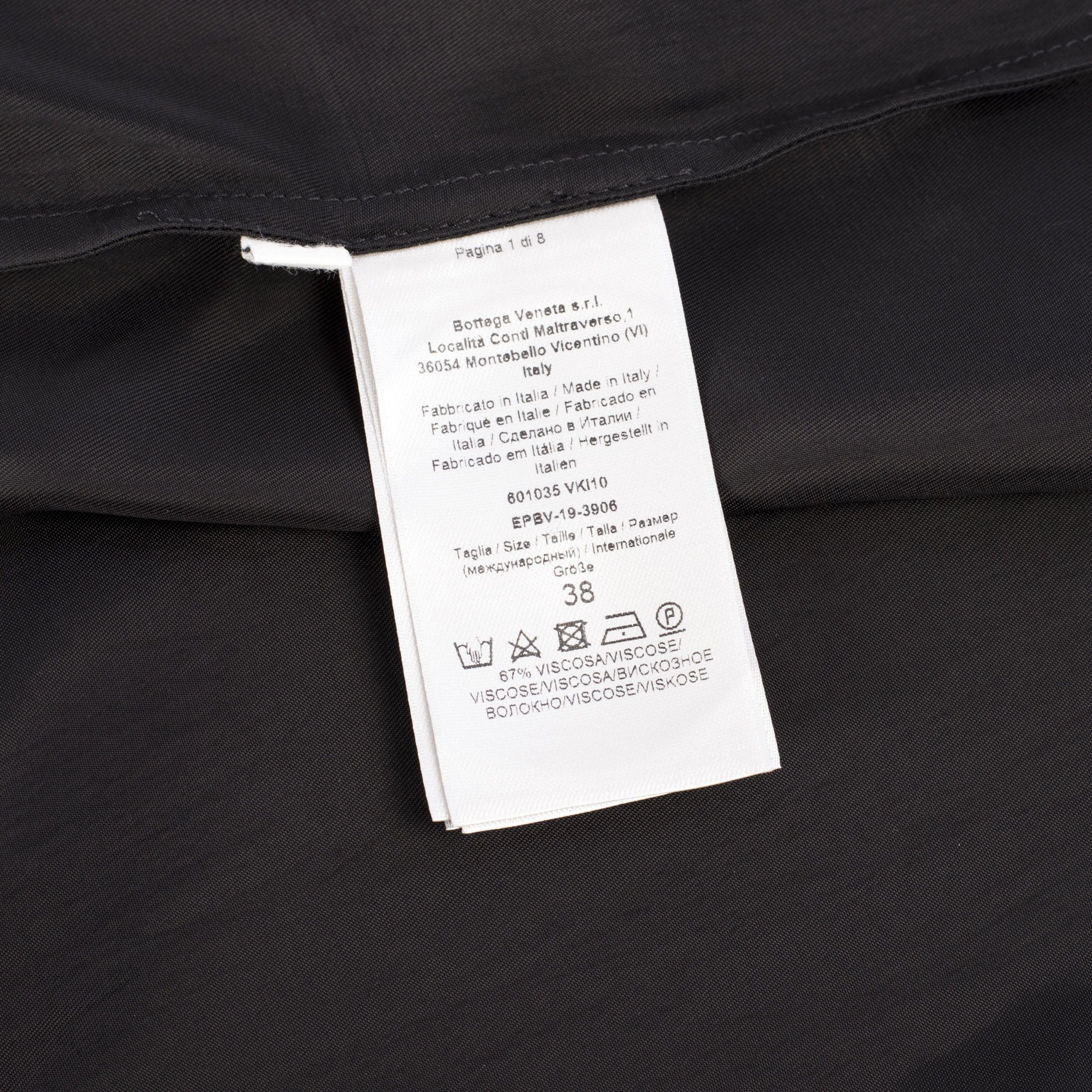 Bottega Veneta Black Patch Pocket Satin Shirt In Viscose Size M / US 6-8 / IT 42-44 - 11 Thumbnail