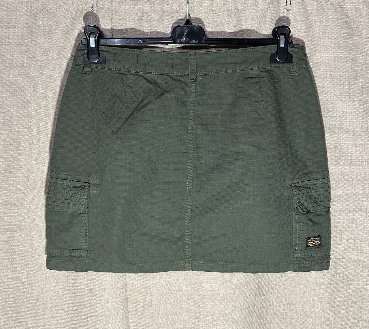 Superdry NWT Superdry khaki cargo Combat utility mini skirt Pockets Size 26" / US 2 / IT 38 - 2 Thumbnail