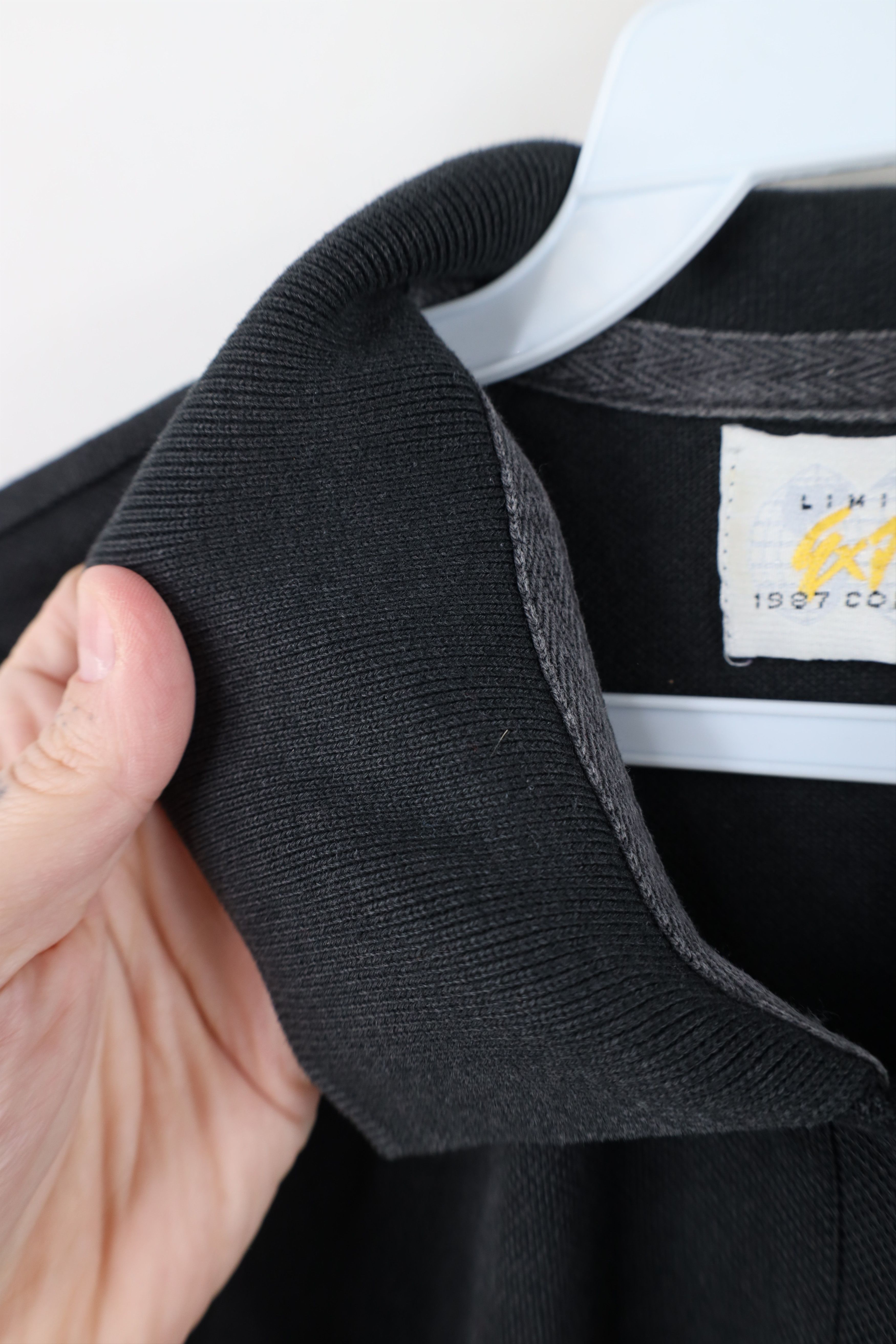 Express × Vintage Vintage 80s Express Faded Collared Golf Polo Shirt Black USA Size US S / EU 44-46 / 1 - 8 Thumbnail