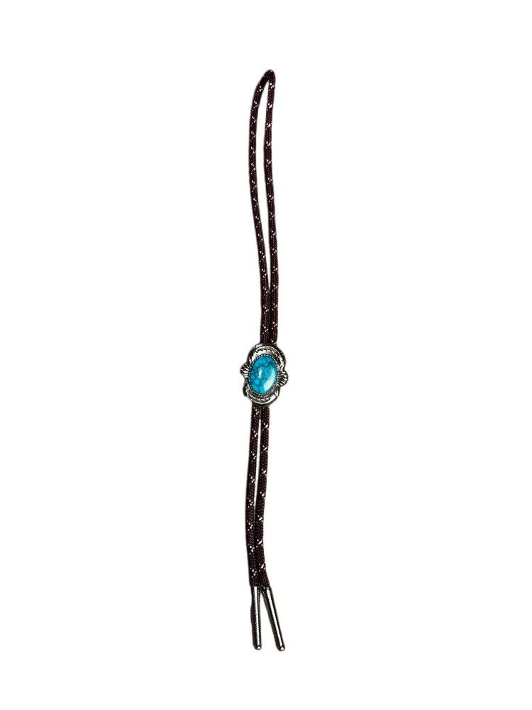 Vintage Vintage Western Turquoise and Silver Bolo Braided Neck Tie Size ONE SIZE - 1 Thumbnail