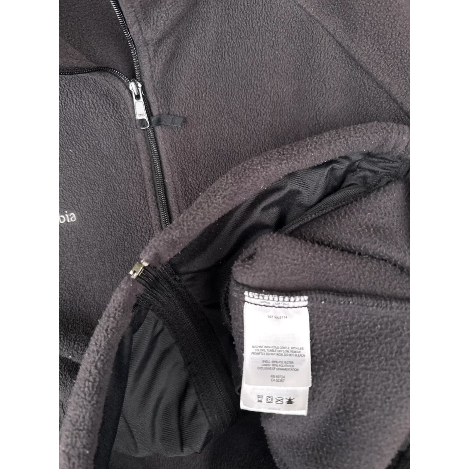 Vintage Columbia Fleece Jacket Womens XL Black Full Zip Mock Neck Pockets Zipper Pockets Warm Outdoor Casual Travel Size XL / US 12-14 / IT 48-50 - 7 Thumbnail