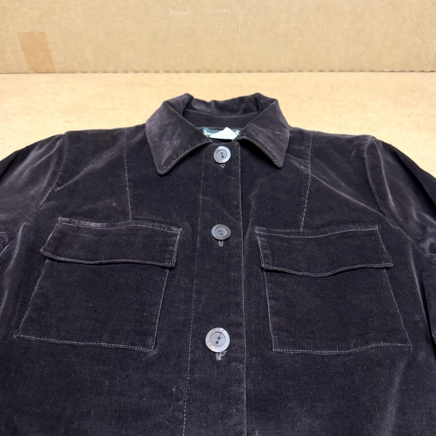 Vintage Harve Benard Jacket Womens 10 Brown Corduroy Elbow Patches Button Front Pockets Size L / US 10 / IT 46 - 5 Thumbnail