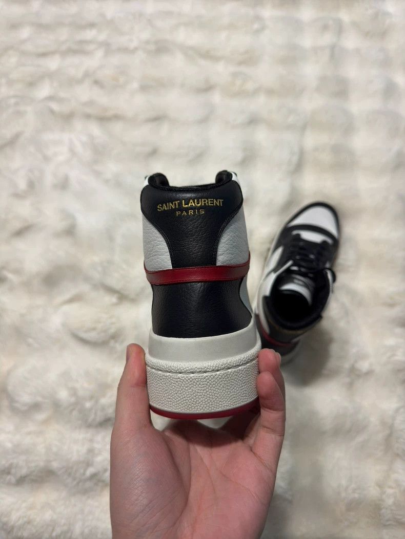 Saint Laurent Paris Saint Laurent Paris Black and white high-top casual sneake Size US 7 / EU 40 - 9 Thumbnail